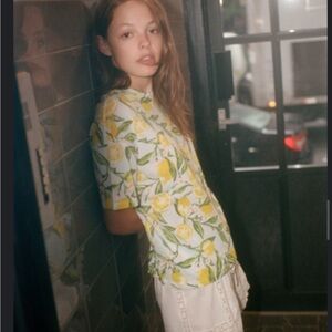 Zara Lemon Printed T-Shirt